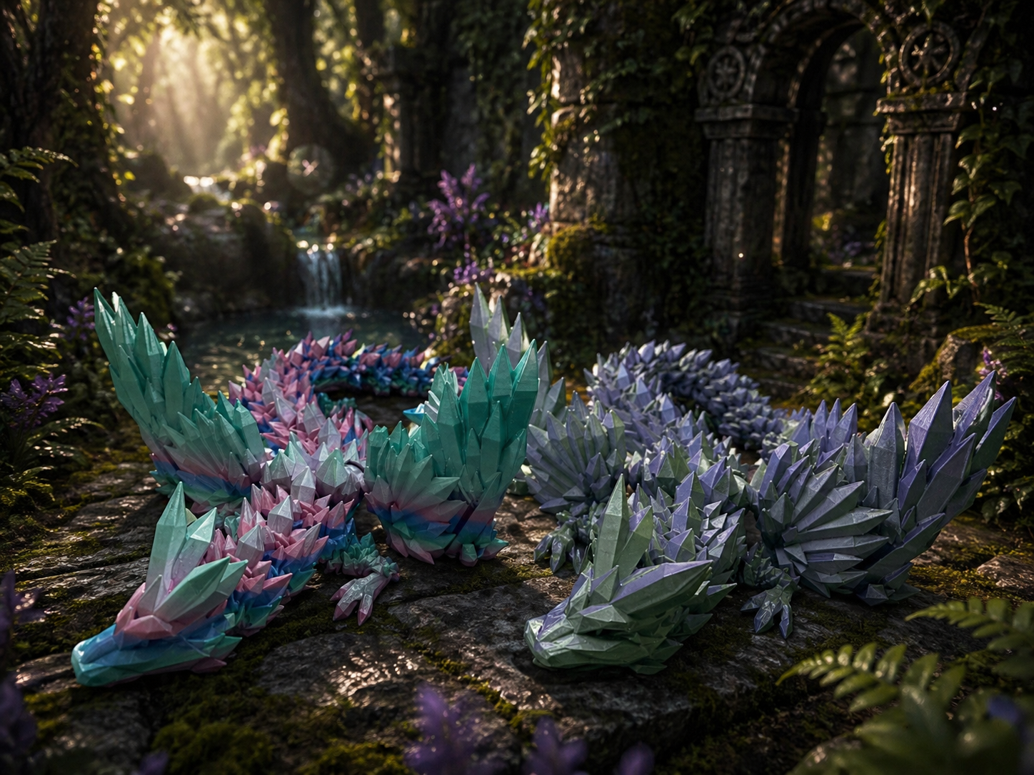 Large Crystal Winged Dragon