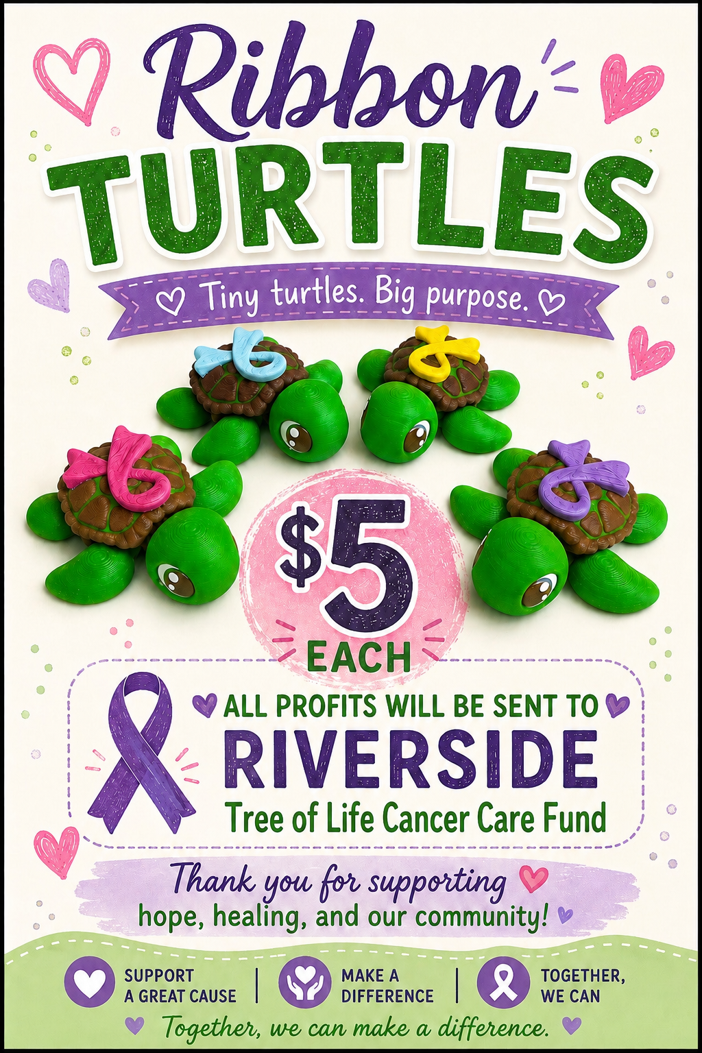 Ribbon Turtle-Cancer Care Fund